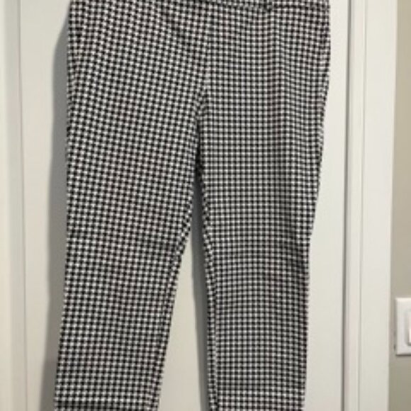 JCrew Factory Winnie Pant 10P Houndstooth (Black and White) - Picture 1 of 7